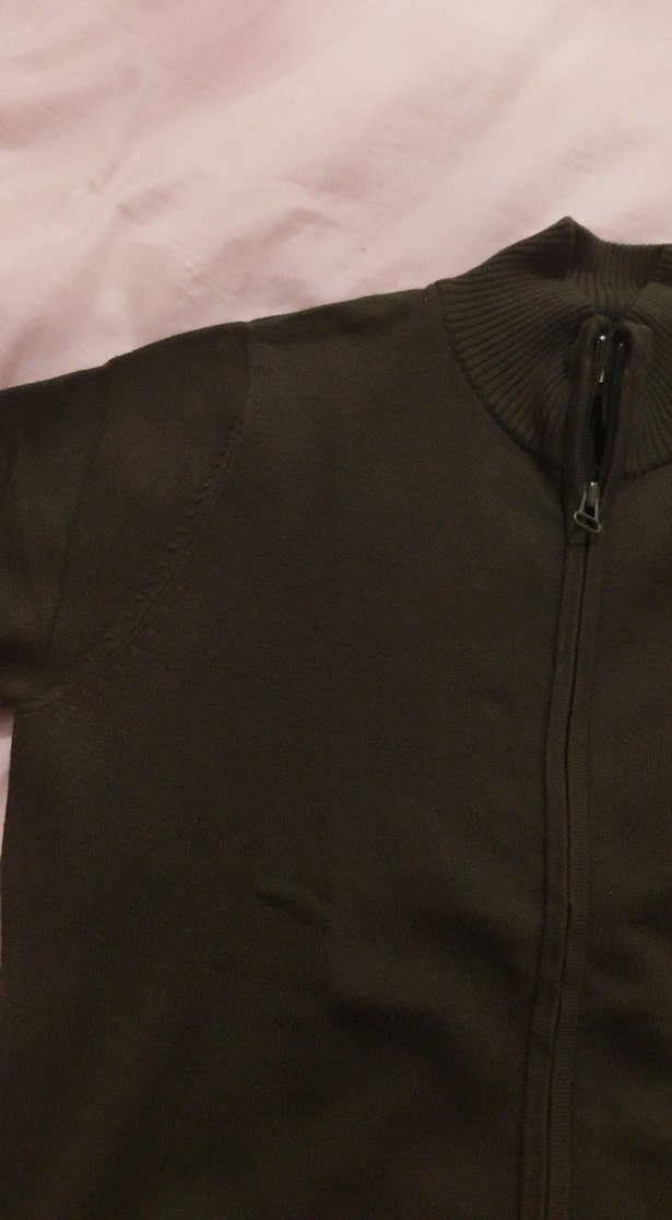 Kaoın Fermuarlı asker yeşili Yarım Balıkçı Hırka - Görsel 4