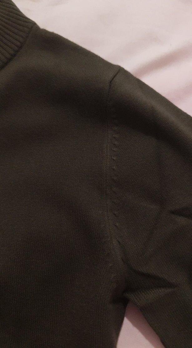 Kaoın Fermuarlı asker yeşili Yarım Balıkçı Hırka - Görsel 3