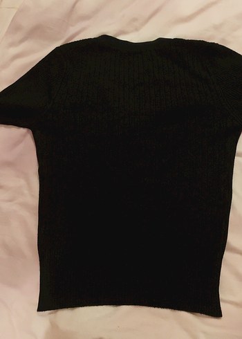 Siyah Düğmeli V Yaka Kadın Hırka - Görsel 5