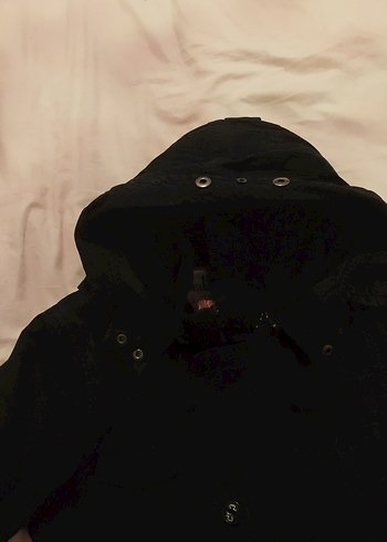 kadın Siyah Düğmeli ve fermuarlı Street Wear Kaban - Görsel 3