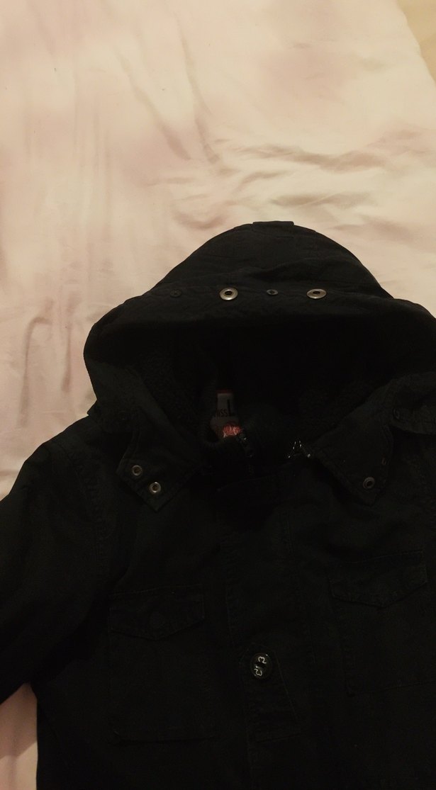 kadın Siyah Düğmeli ve fermuarlı Street Wear Kaban - Görsel 3