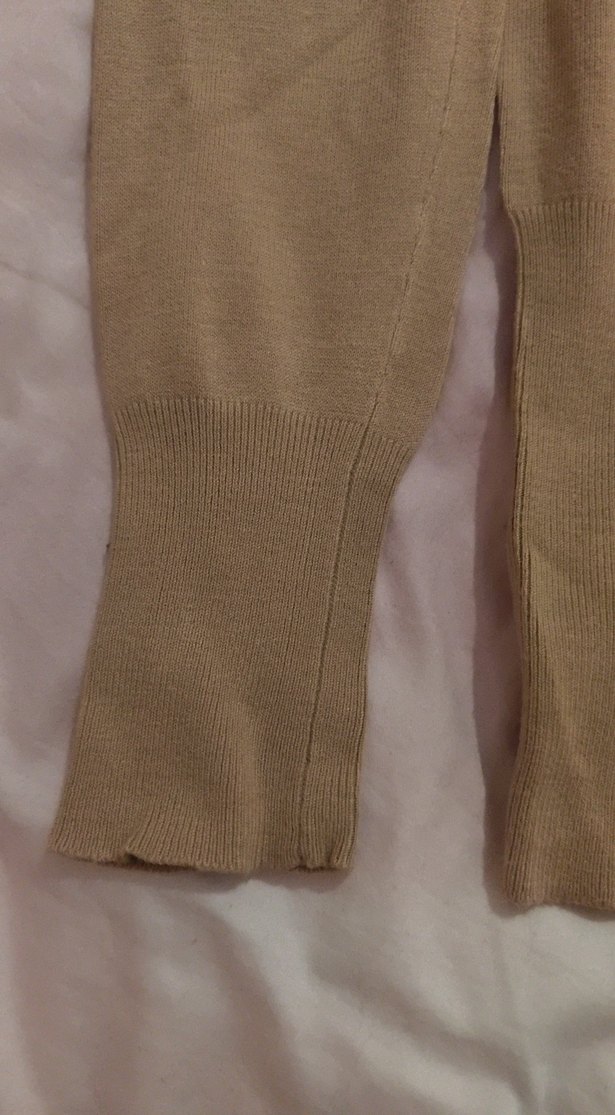 Bej Kadın Boğazlı Uzun Kollu Triko - Görsel 3