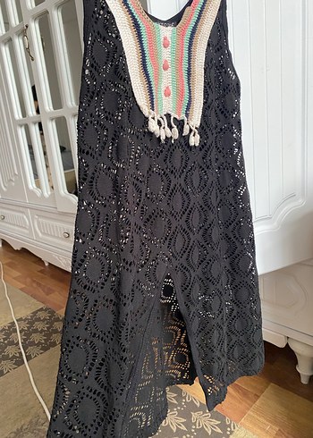 Bohem Çok Renkli Nakışlı Triko - Görsel 4