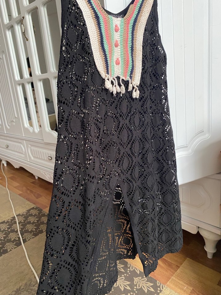 Bohem Çok Renkli Nakışlı Triko - Görsel 4