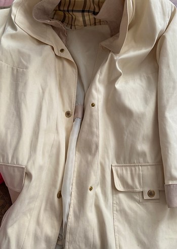 Bej Kadın Midi Trençkot Düğmeli Cepli - Görsel 7