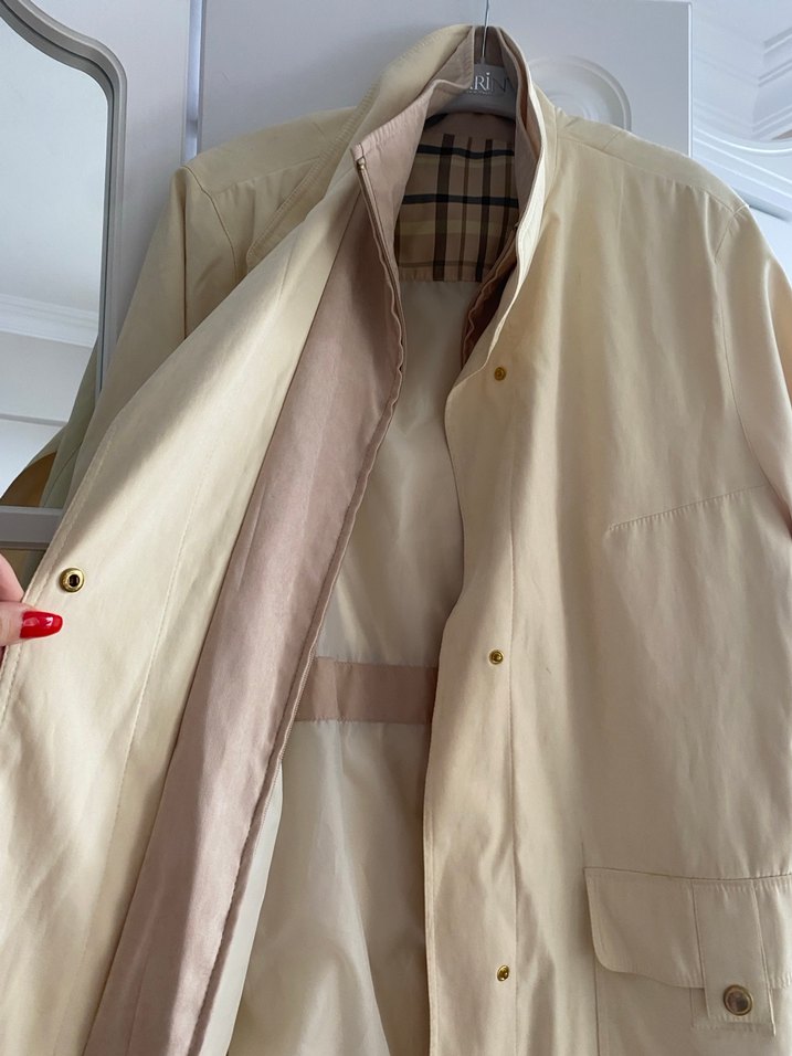 Bej Kadın Midi Trençkot Düğmeli Cepli - Görsel 5