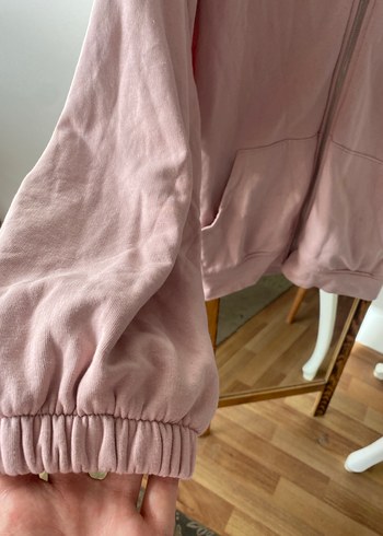 Kadın Pembe Fermuarlı hırka - Görsel 2