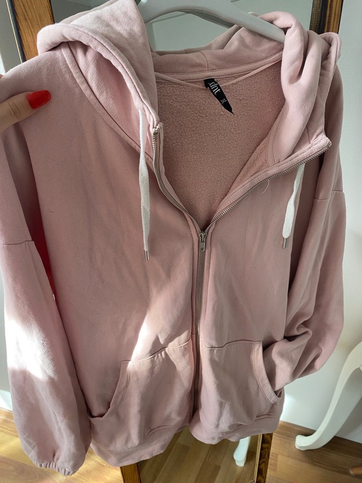 Kadın Pembe Fermuarlı hırka - Görsel 4