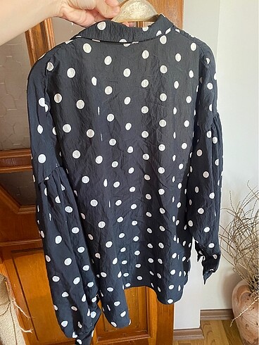 xl Beden siyah Renk Puantiye gömlek