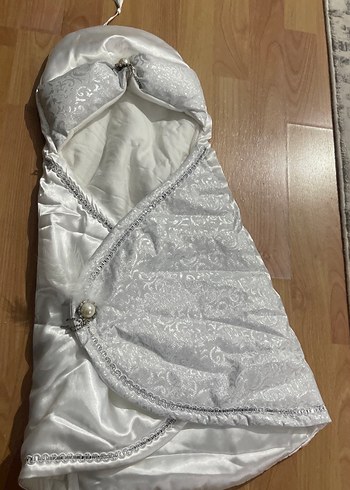 Beyaz Erkek Bebek Kundağı Desenli~ - Görsel 6