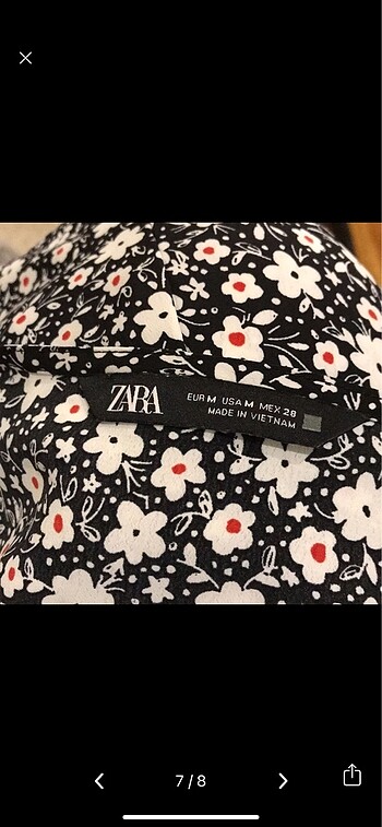 Zara Zara marka çiçekli elbise