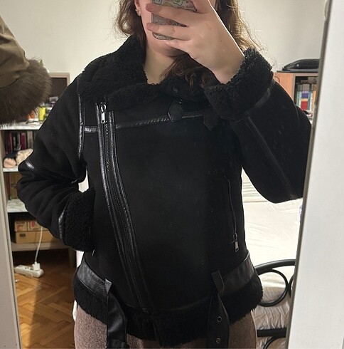 kürk süet mont - Görsel 5