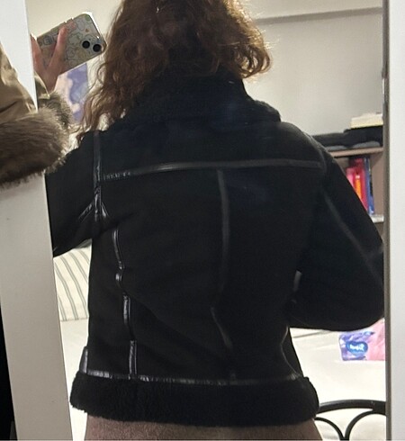 kürk süet mont - Görsel 6