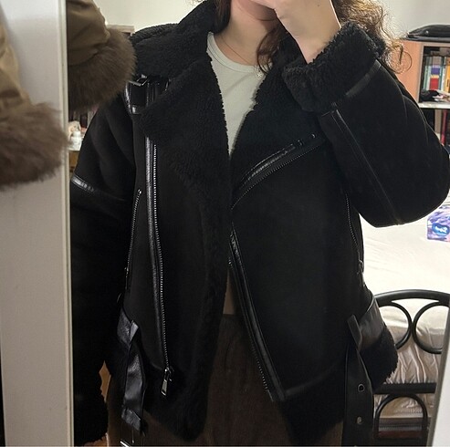 kürk süet mont - Görsel 7