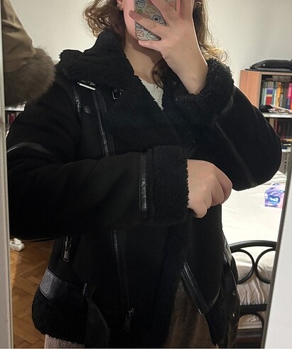 kürk süet mont - Görsel 8