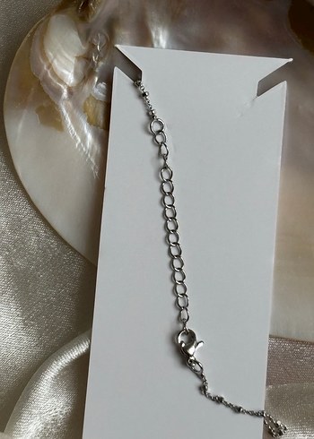 Gri Gümüş Zincir Detaylı Kadın El Zinciri Çelik Şahmeran - Görsel 3