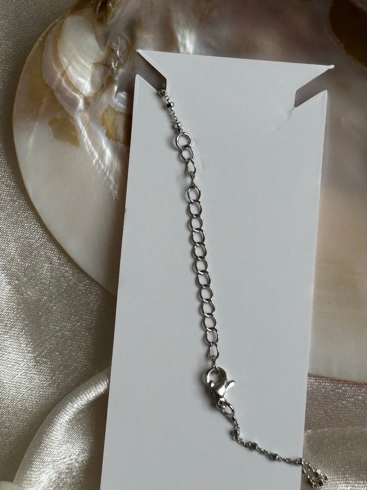 Gri Gümüş Zincir Detaylı Kadın El Zinciri Çelik Şahmeran - Görsel 3