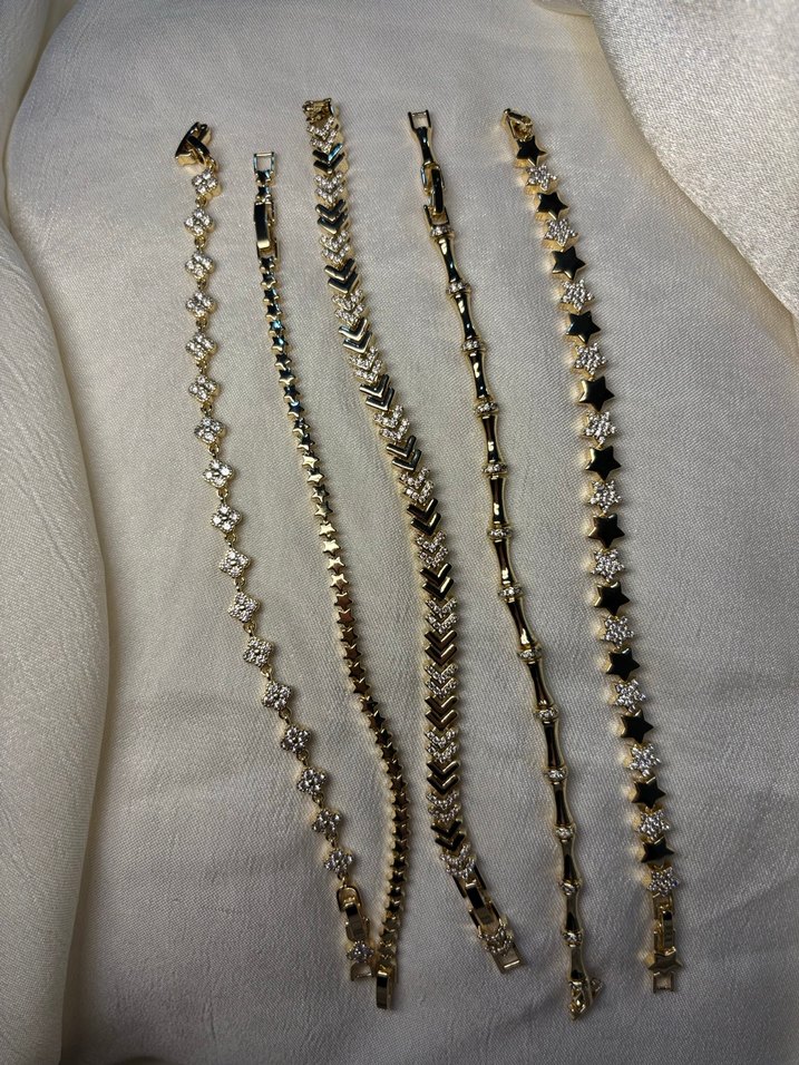 Xuping 14K Çelik Bileklik - Altın Yıldız Yonca Pinterest - Görsel 2