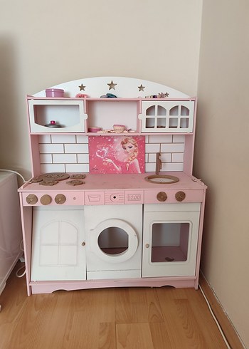 Pastel Pembe Çocuk Mutfak Oyuncak Seti