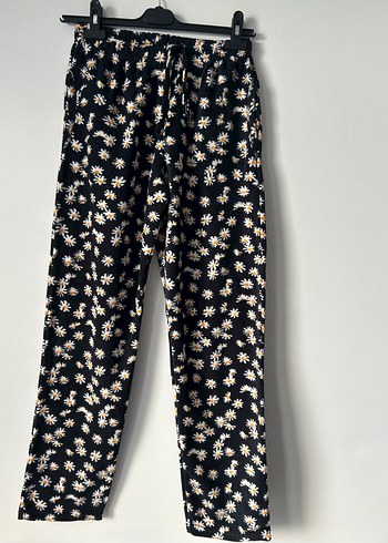 Siyah papatya desenli cepli polar alt eşofman - Görsel 5