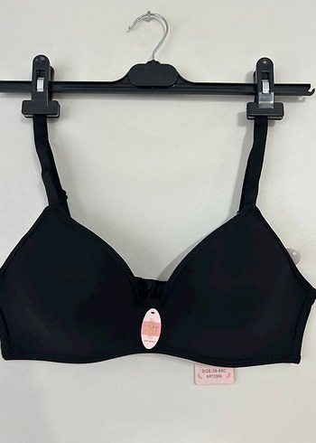 Parlak Siyah Telsiz Desteksiz Sütyen 105C - Görsel 2