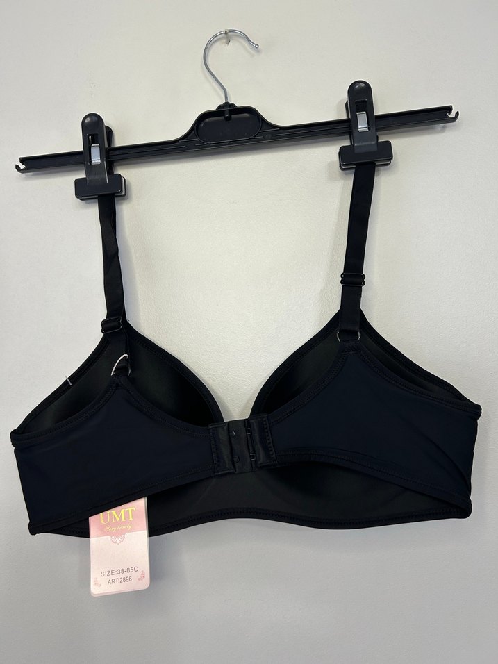 Parlak Siyah Telsiz Desteksiz Sütyen 105C - Görsel 3