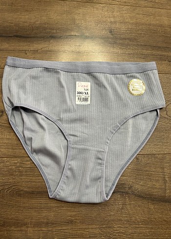 Gri XL Beden Yüksek Bel Kadın Külot 1 adet - Görsel 2