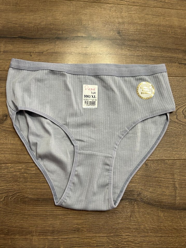 Gri XL Beden Yüksek Bel Kadın Külot 1 adet - Görsel 2
