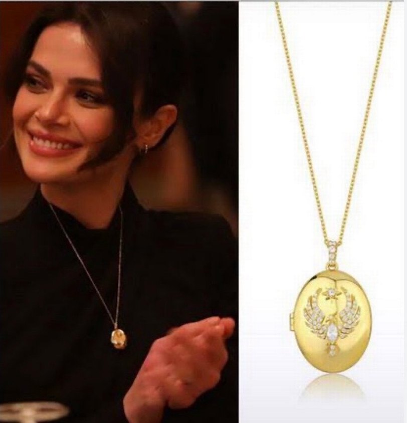 Zarif Altın Renkli Zincir Detaylı Alya Kolyesi(UZAK ŞEHİR) - Görsel 2