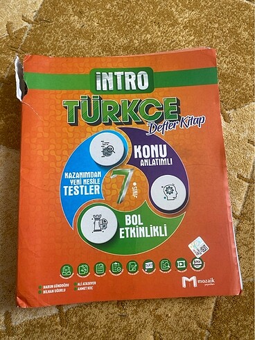 7.sınıf türkçe ders kitabı (defter kitap)