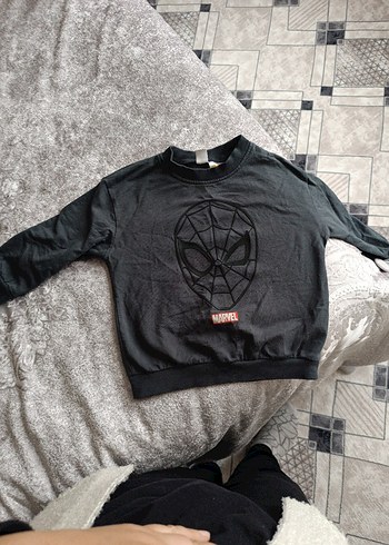 Desenli Gri Çocuk üst - Görsel 2