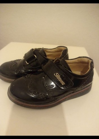 Kemerli Parlak Siyah Erkek Çocuk Özel Ayakkabı - Görsel 2