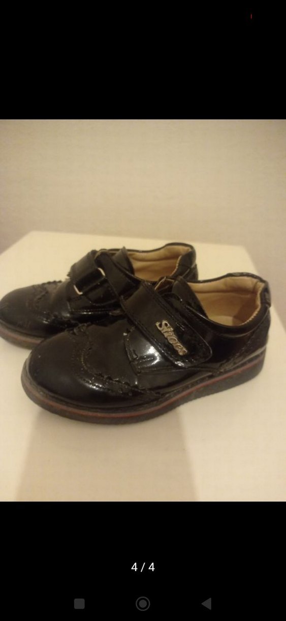 Kemerli Parlak Siyah Erkek Çocuk Özel Ayakkabı - Görsel 2
