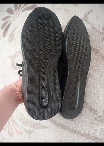 Siyah Minimalist kadın  Spor Ayakkabı - Görsel 2