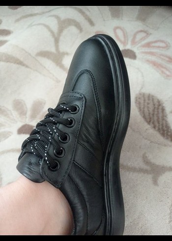 Siyah Minimalist kadın  Spor Ayakkabı - Görsel 3