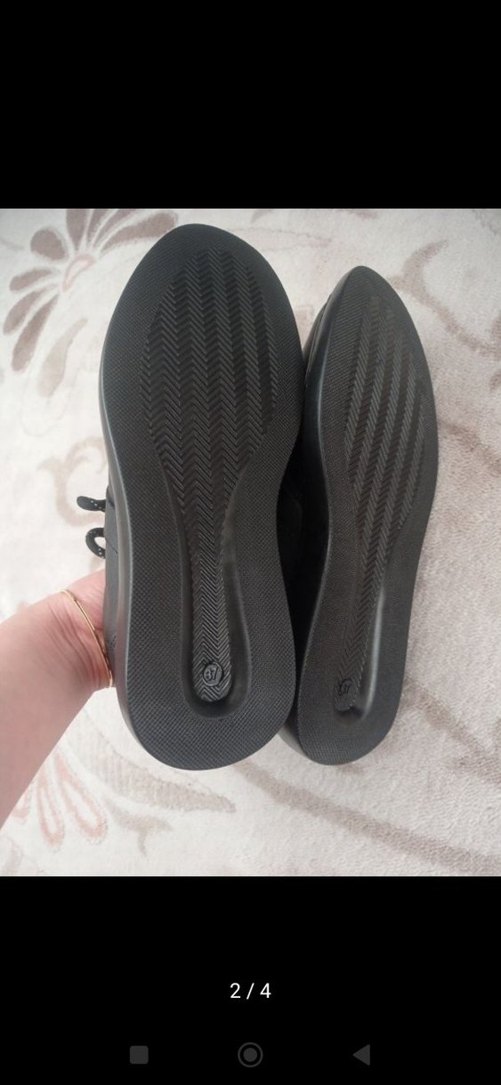 Siyah Minimalist kadın  Spor Ayakkabı - Görsel 2