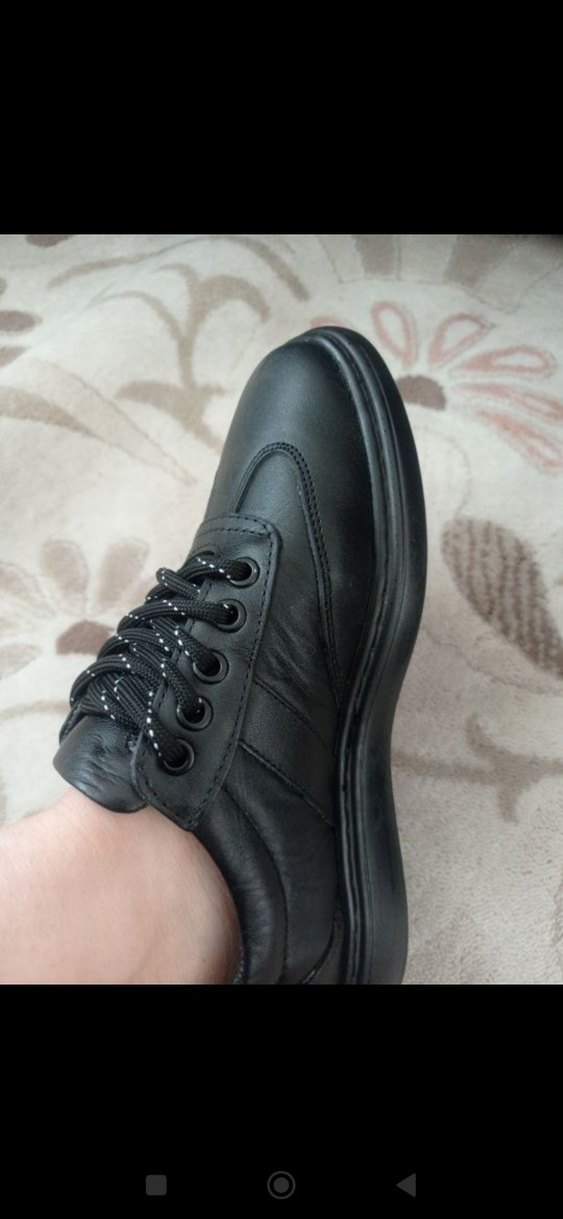 Siyah Minimalist kadın  Spor Ayakkabı - Görsel 3