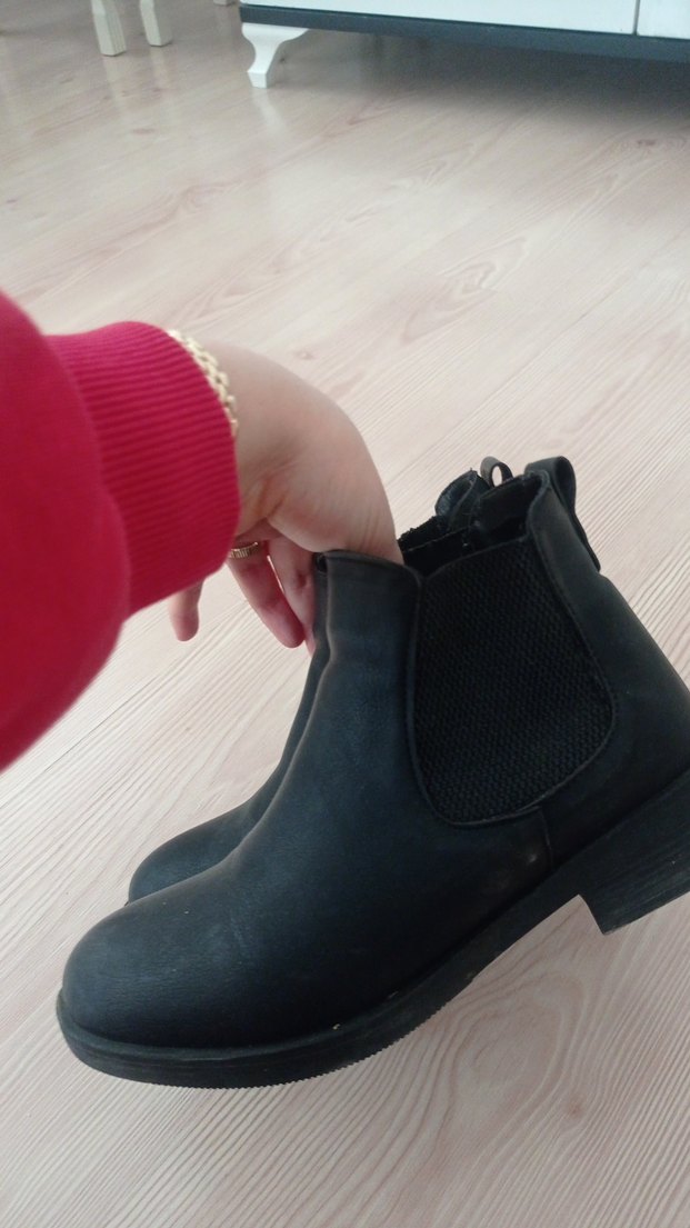 Siyah  Düz Topuklu Kadın Bot - Görsel 2