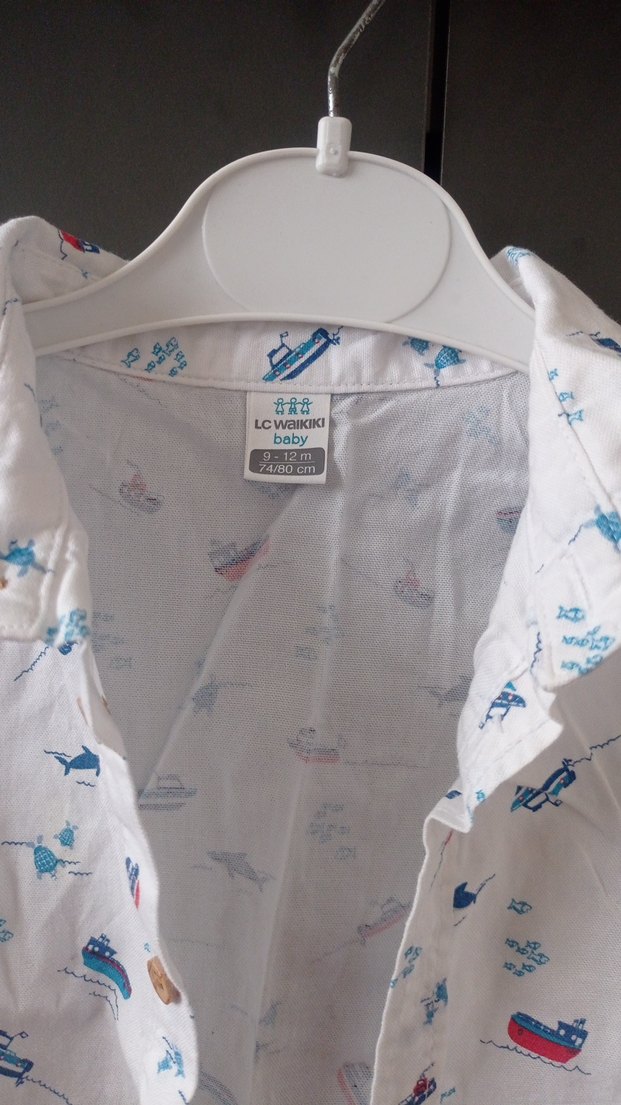 Erkek Çocuk Kısa Kollu Baskılı Gömlek - Görsel 2