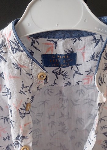 Beyaz Baskılı Pamuklu Erkek Gömlek - Görsel 2