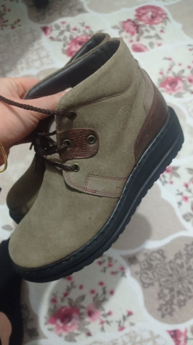 Kahverengi Süet Kadın Dolgu Topuk Bot sıfır - Görsel 4