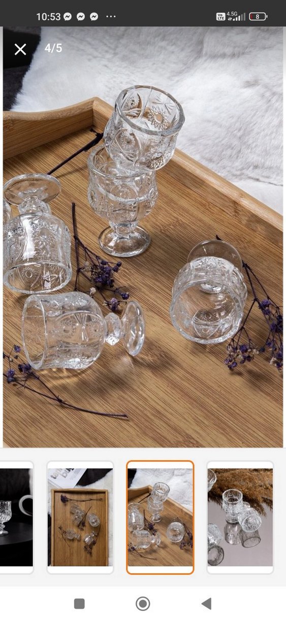 Desenli Şeffaf kahve yani bardagi 12 adet - Görsel 2