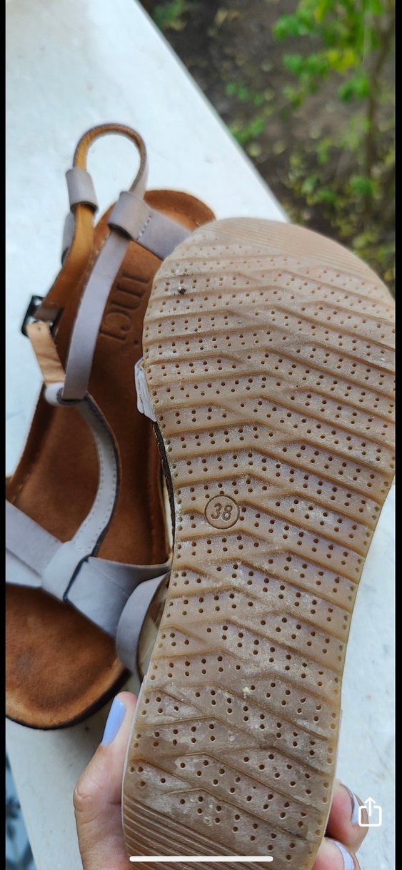 İnci Süet Dolgu Topuklu Kadın Sandalet - Görsel 5