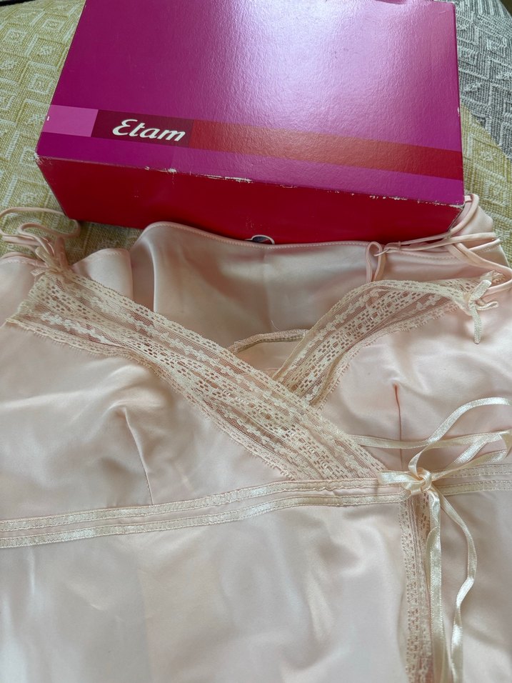 Pembe Midi İp Askılı Gecelik - Görsel 5