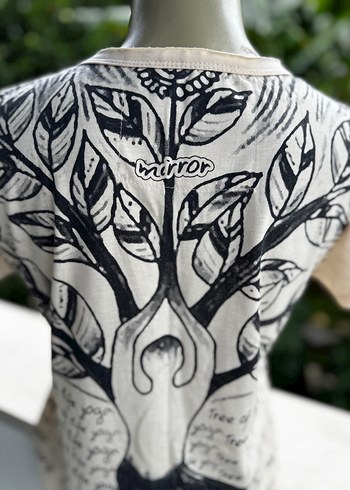 Renkli Baskılı Bohem Uzun Tişört - Görsel 4