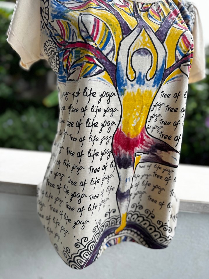 Renkli Baskılı Bohem Uzun Tişört - Görsel 2