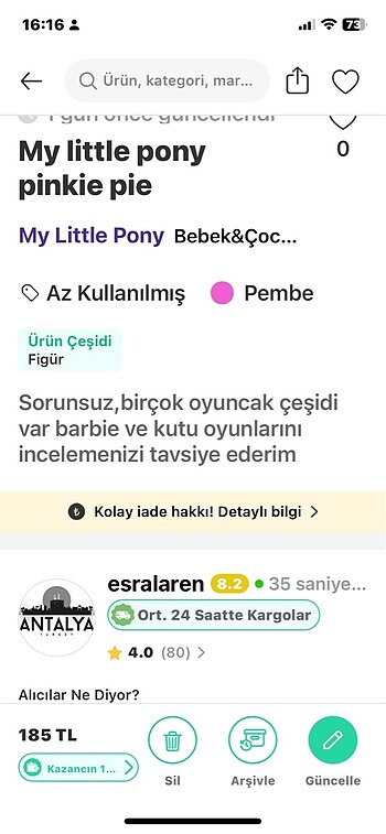 Beden Renk My little pony