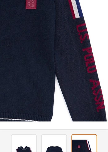 Erkek Çocuk Lacivert Nakışlı Triko Kazak - Görsel 3