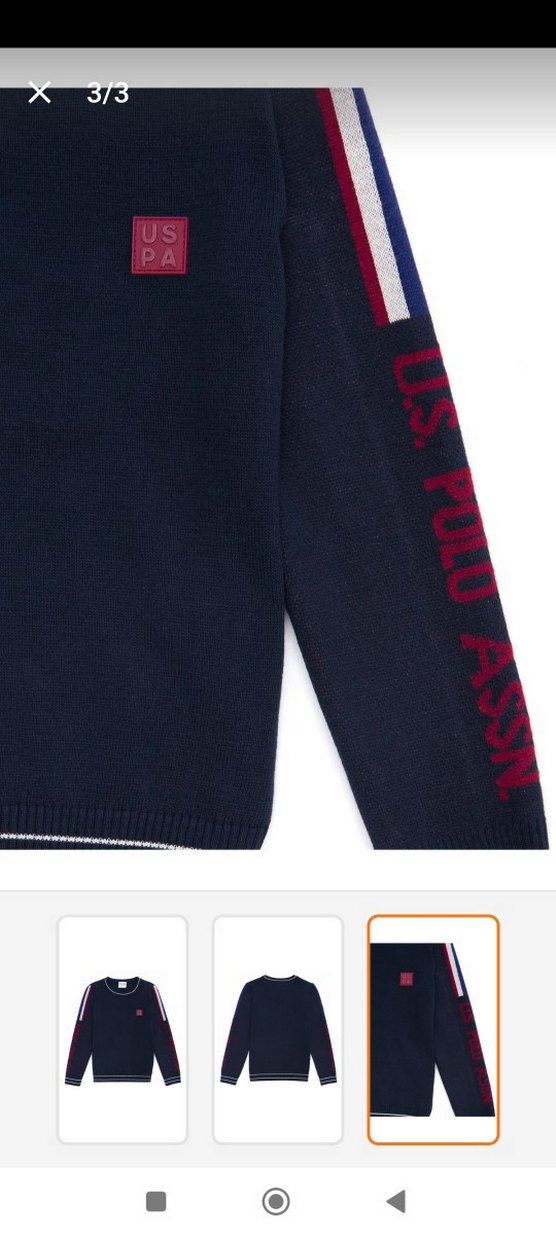 Erkek Çocuk Lacivert Nakışlı Triko Kazak - Görsel 3