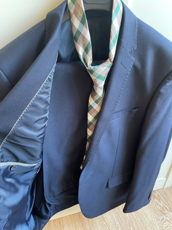 Drapeli Lacivert Erkek Takım Elbise - Suvari - Görsel 2